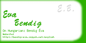 eva bendig business card