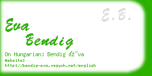 eva bendig business card